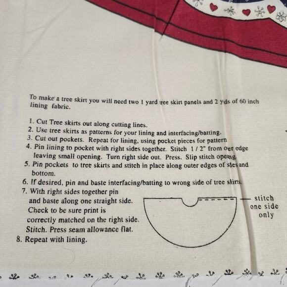 Diana Marcum For Marcus Bros. Snow Buddies Fabric Panels Christmas Tree Skirt - Picture 5 of 8